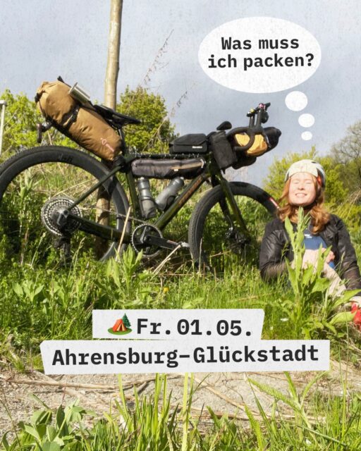 🏕️ Schon wieder packen … arrg! 🤯 Leonie mit Sack und Pack auf Etappen Check …

Ich freue mich schon riesig auf den 1. Mai mit euch, deshalb habe ich schon mal alles zur Probe gepackt und hier zusammengestellt. 

Arschrakete 🚀 ist für mein Schlaf Set-Up
Rahmentasche 🔋 für Technik, Lampen und Reparatur-Zeugs
Lenkerrolle 💄für Klamotten, Beauty und Hygiene
Snack-Pouch 🍄‍🟫 alles was ich am Wegesrand finde
🔗 Leonies komplette Packliste findet ihr auf der Webseite!

🙋‍♂️ Leonie: Hat 2025 direkt alles mitgenommen – sprich Hackenpedder und Shelter Attack … so weiß sie jetzt, wie Nils’ Routen ticken und möchte jetzt unterstützen, dass mehr Frauen/FLINTA dabei sind und ihr so entspannt den Einstieg findet!

🏕️ Fr. 01.05. 🗺 Ahrensburg – Glückstadt
🙋‍♂️ Guidin: @leo.sperlinski 
🔗 Anmeldung in Bio

ℹ️ Mit den Etappen-Checks wollen wir die Bikepacking Community hier im Norden zwischen Dänemark und Hamburg etwas näher zusammenrücken! So präsentiert sich bei jeder Etappe ein/e andere/r lokaler Guide/in.

📸 @leo.sperlinski 

#hackenpedder #bikepacking #stevensbikes #neverstop #shelterattack